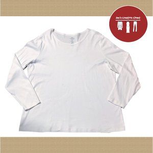 Women's St. John's Bay White Long Sleeve Tee
